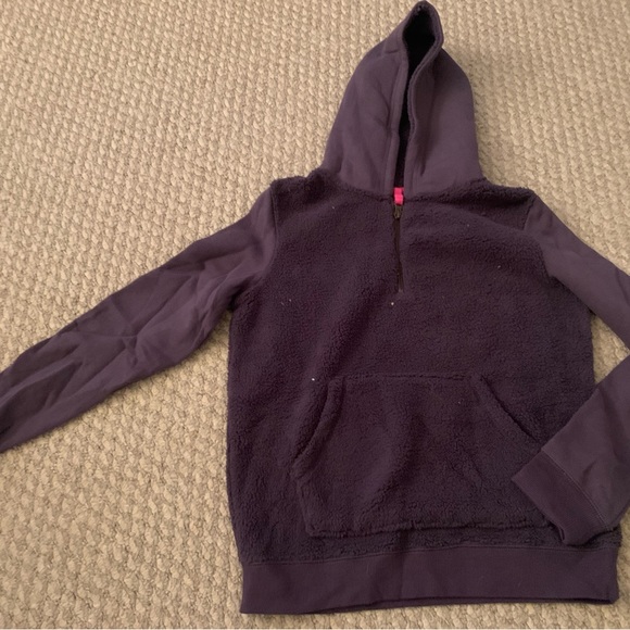 Mini Boden Dark Purple Hooded Sweatshirt 13 14 Super soft - Picture 1 of 2